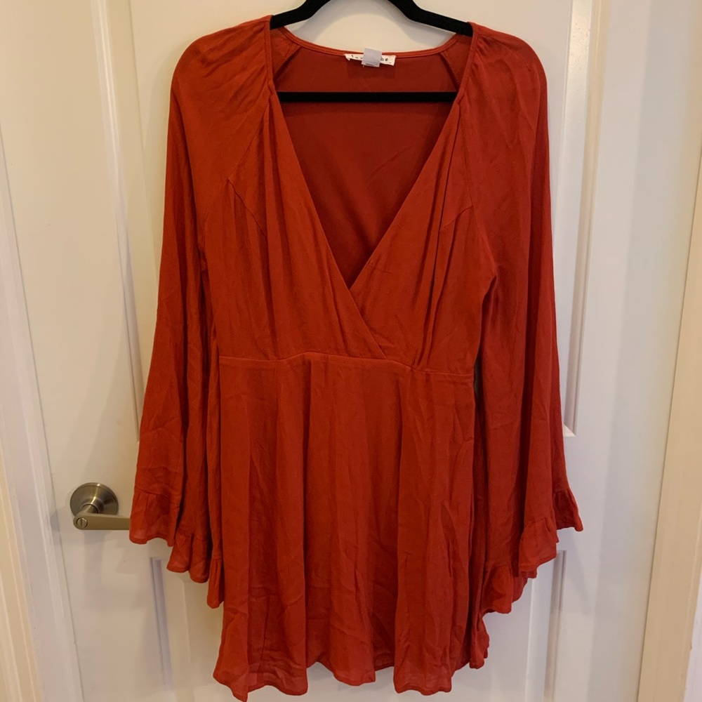 Loveriche Burnt Orange Boho Fall Dress